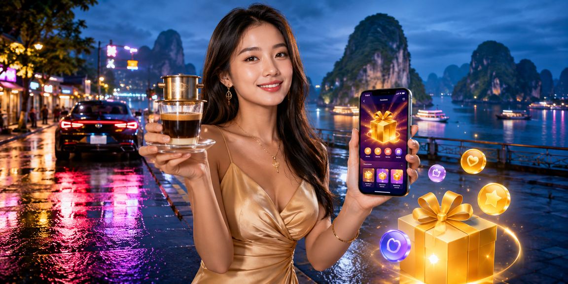 Người chơi đăng nhập casino trực tuyến với view vịnh Hạ Long
